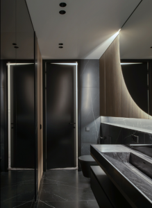 Beremis veidrodis arka į apačią galinis LED apšvietimas