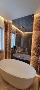 Gamykliškai sendintas veidrodis Morena su galiniu LED apšvietimu